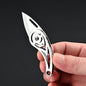 MASALONG MA-TY-024 Faca de concha de liga de titânio, mini faca dobrável de aço inoxidável, pingente de chaveiro portátil, desempacotamento, desembalagem, faca de entrega expressa