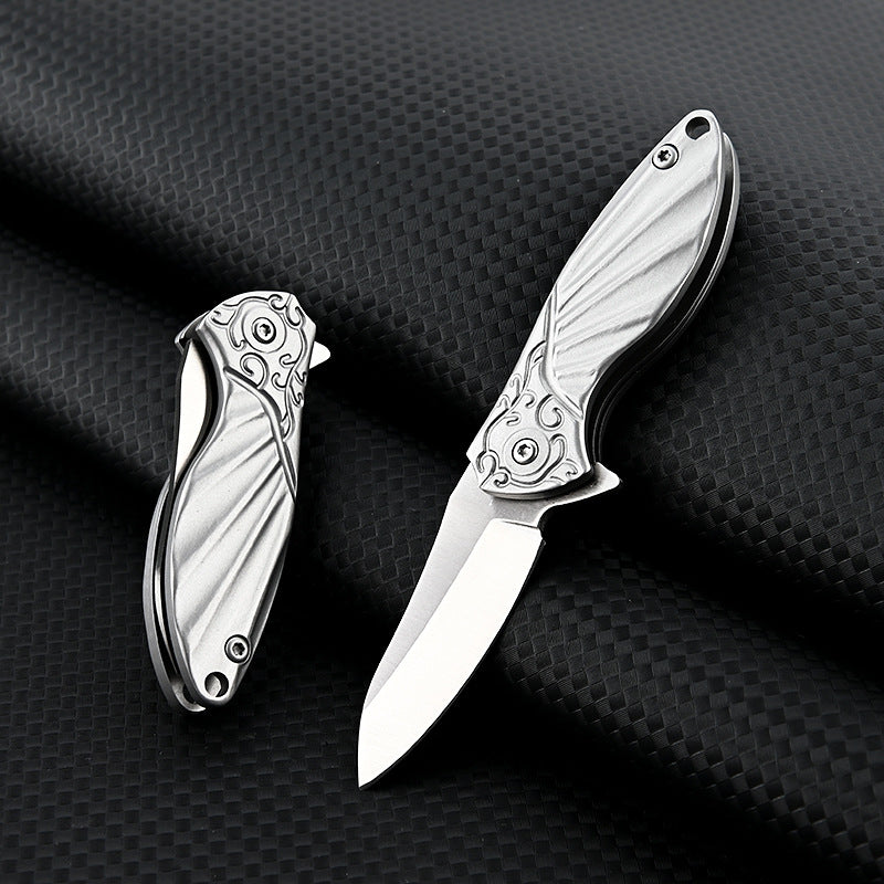 MASALONG MA-TY-061 D2 Steel Mini Folding Knife, Sharp Stainless Steel Fruit Knife, Outdoor Self Defense, Portable, Dismantling, Express Delivery Knife, Portable Keychain