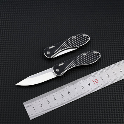 MASALONG MA-TY-049 Cuchillo mariposa negro, minicuchillo plegable afilado de acero inoxidable, llavero portátil, accesorios para colgar, desembalaje, entrega exprés, cuchillo para abrir cajas, cuchillo para frutas