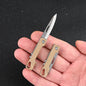 MASALONG MA-TY-009 Mini faca dobrável de latão afiada, portátil, rápida de remover, porta-chaves para faca de entrega, portátil, de bolso, faca de caixa aberta, autodefesa