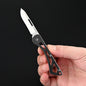 MASALONG MA-TY-033 Mini faca dobrável de aço inoxidável, faca portátil afiada para atividades ao ar livre, faca de frutas de autodefesa, chaveiro portátil, desempacotamento, faca de entrega expressa