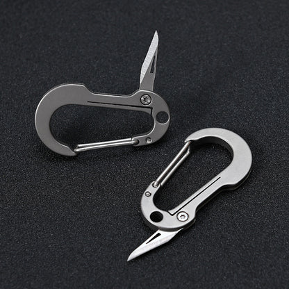 MASALONG MA-TY-016 Multi functional titanium alloy keychain with small blade, convenient for carrying unboxing and express delivery, small knife for men's waist hanging car keychain