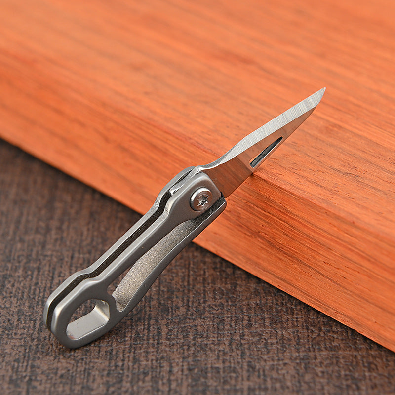 MASALONG MA-TY-030 Liga de titânio mini faca afiada portátil EDC chaveiro pingente desempacotamento e desembalagem entrega expressa faca portátil faca dobrável