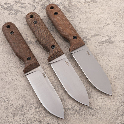 MASALONG DC53 Fixed Blade Outdoor Utility Knife - Linen Handle EDC KNI-FD-017