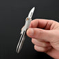 MASALONG MA-TY-034 Pinça de liga de titânio com uma pequena faca para raspar e arrancar pelos, clipe de sobrancelha de cabeça plana, acessório de manutenção de ferramenta pequena EDC portátil para exterior