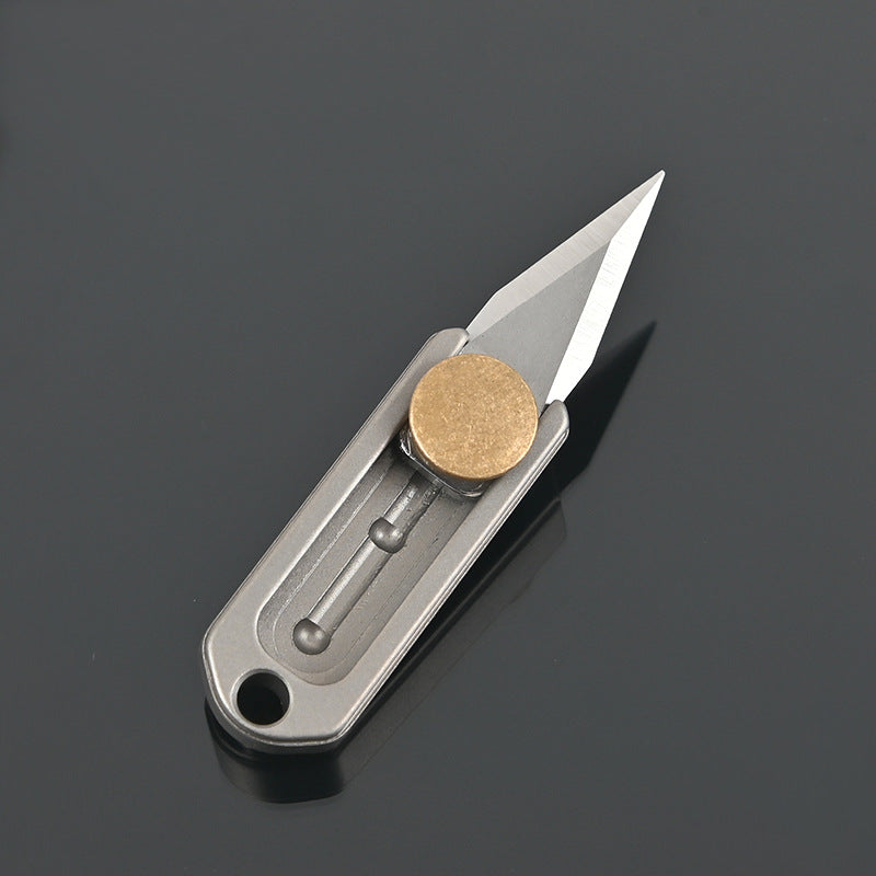 MASALONG MA-TY-023 Liga de titânio mini faca afiada portátil EDC chaveiro pingente desmontagem, entrega expressa, unboxing, pequena faca de bolso faca de empurrar