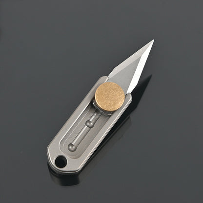 MASALONG MA-TY-023 Liga de titânio mini faca afiada portátil EDC chaveiro pingente desmontagem, entrega expressa, unboxing, pequena faca de bolso faca de empurrar
