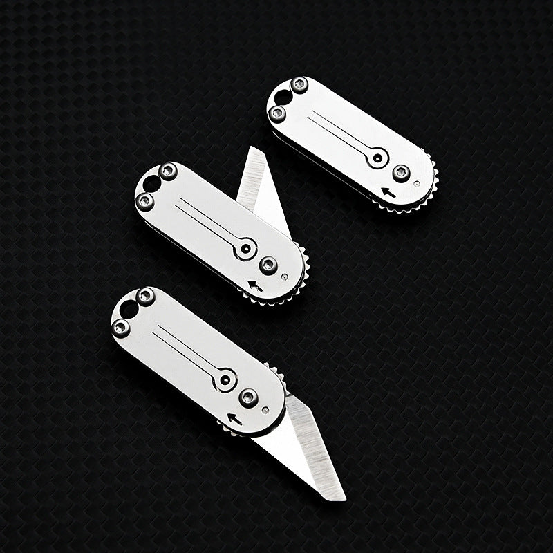 MASALONG MA-TY-021 Pequeño y lindo cuchillo mini de acero inoxidable Cuchillo de bolsillo portátil Cuchillo de bolsillo Llavero Colgante Caja abierta Cuchillo exprés