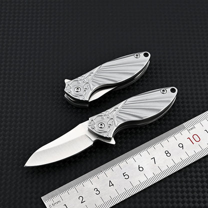 MASALONG MA-TY-061 D2 Steel Mini Folding Knife, Sharp Stainless Steel Fruit Knife, Outdoor Self Defense, Portable, Dismantling, Express Delivery Knife, Portable Keychain