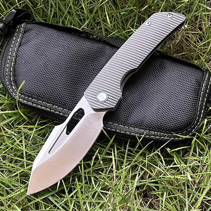 MASALONG M390 Steel Folding Pocket Knife - TC4 Titanium EDC Utility KNI-FD-002