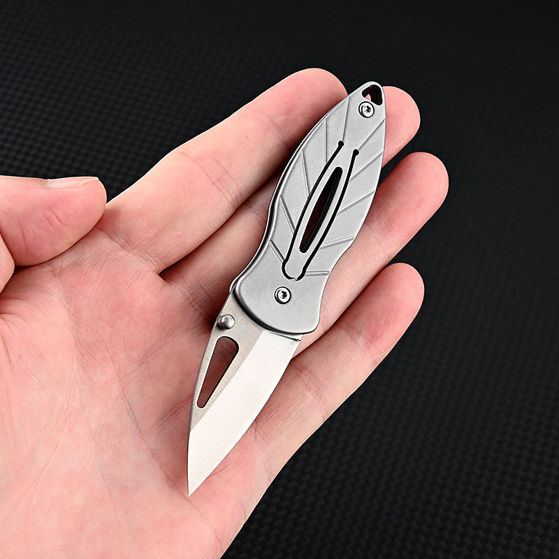 MASALONG MA-TY-050 D2 Cuchillo plegable pequeño de acero, llavero portátil, caja abierta, cuchillo afilado para frutas, cuchillo portátil para exteriores, autodefensa