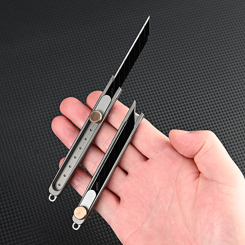 MASALONG MA-TY-065 Cuchillo de arte de aleación de titanio para desempaquetar y desempaquetar entrega urgente, cuchillo afilado para tallar, cuchillo para papel tapiz, suministros de oficina, cuchillo para cortar papel de metal