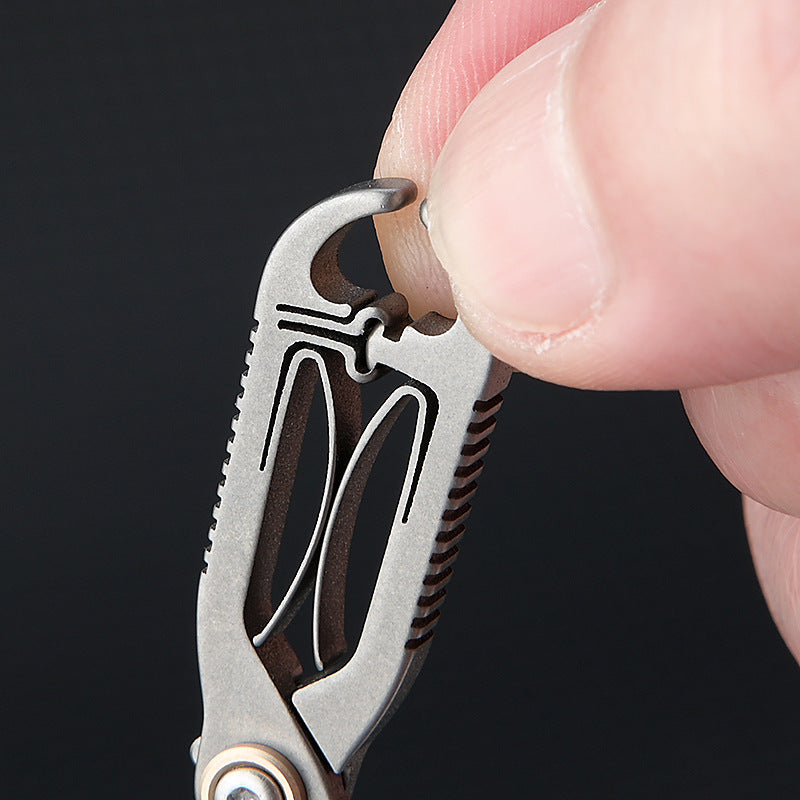MASALONG MA-TY-022 Titanium alloy small scissors, mini nose hair scissors, round head, male and female universal nose hair trimmer, manual beard trimmer, eyebrow trimming