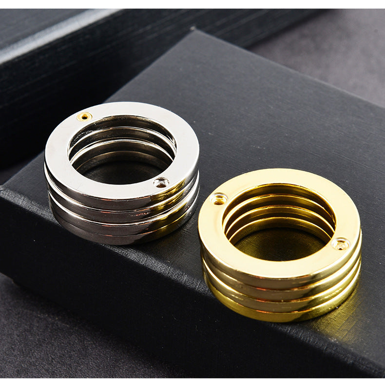 MASALONG 4-Ring Novelty ring accessory, transformable outdoor ring, EDC self-defense tool, emergency window breaker, anti-assault device.