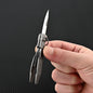 MASALONG MA-TY-034 Pinça de liga de titânio com uma pequena faca para raspar e arrancar pelos, clipe de sobrancelha de cabeça plana, acessório de manutenção de ferramenta pequena EDC portátil para exterior