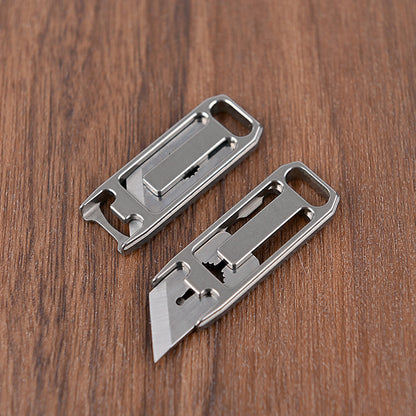 MASALONG MA-TY-068 Mini cuchillo de aleación de titanio, cuchillo de latón afilado y creativo, cuchillo de desembalaje y entrega exprés, cuchillo colgante de llavero portátil