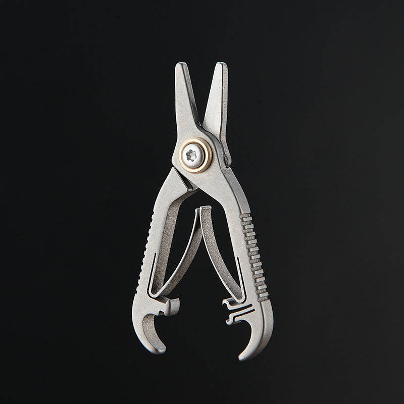 MASALONG MA-TY-022 Titanium alloy small scissors, mini nose hair scissors, round head, male and female universal nose hair trimmer, manual beard trimmer, eyebrow trimming