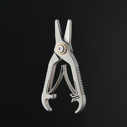 MASALONG MA-TY-022 Titanium alloy small scissors, mini nose hair scissors, round head, male and female universal nose hair trimmer, manual beard trimmer, eyebrow trimming