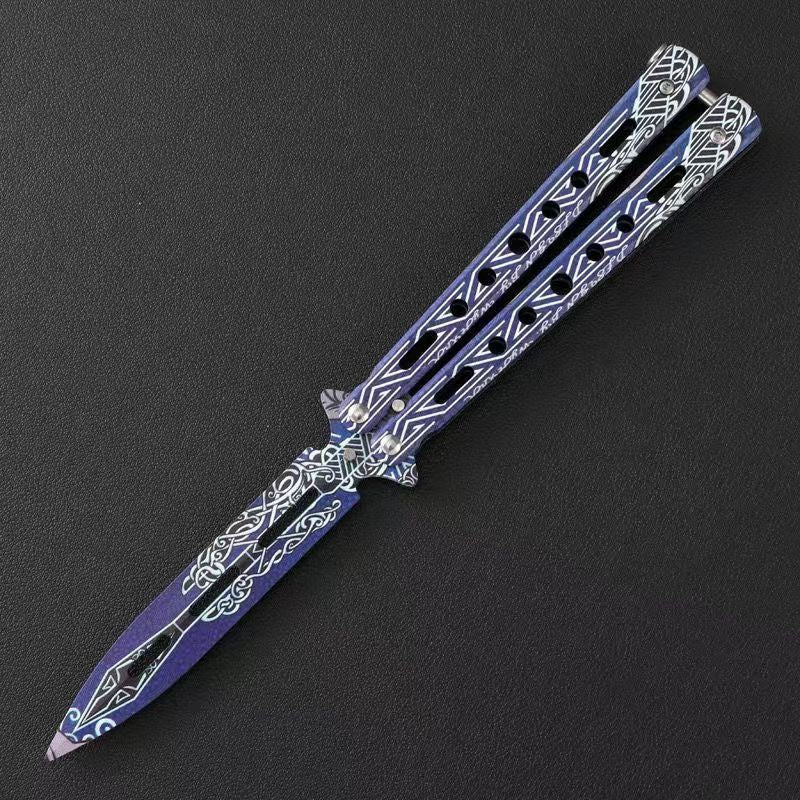 MASALONG Stainless Steel Butterfly Trainer - Smooth EDC Practice Tool MA-TJD-Balis-6