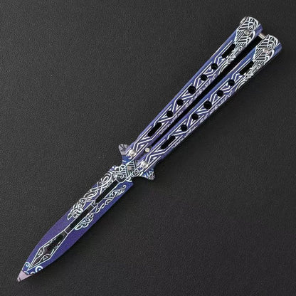 MASALONG Stainless Steel Butterfly Trainer - Smooth EDC Practice Tool MA-TJD-Balis-6