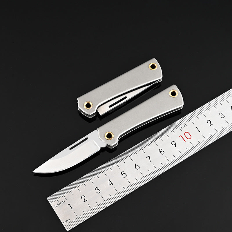 MASALONG MA-TY-029 Lâmina dobrável de liga de titânio, mini faca de alta dureza, chaveiro portátil, faca de entrega expressa, faca de frutas ao ar livre para autodefesa