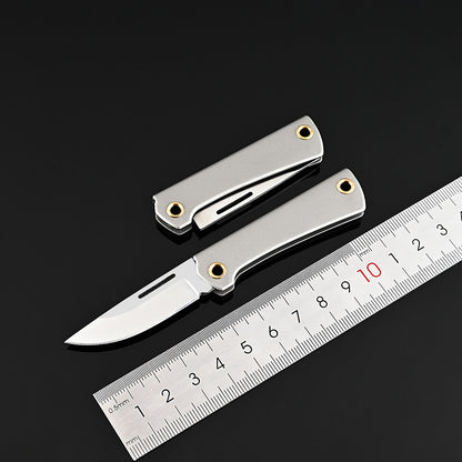 MASALONG MA-TY-029 Lâmina dobrável de liga de titânio, mini faca de alta dureza, chaveiro portátil, faca de entrega expressa, faca de frutas ao ar livre para autodefesa
