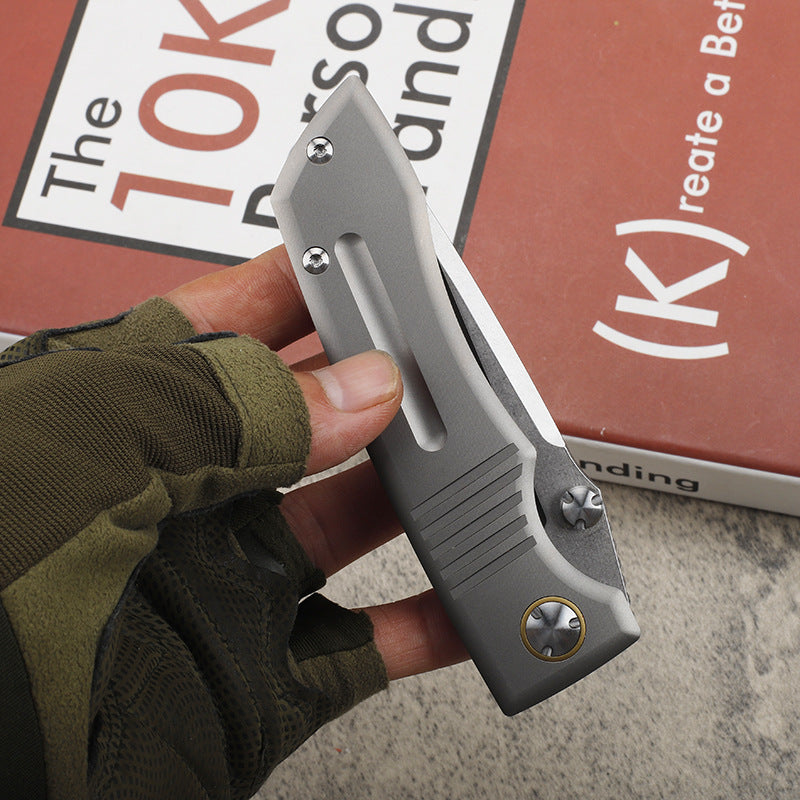 MASALONG VG10 Titanium Folding Knife - Outdoor EDC Utility Tool