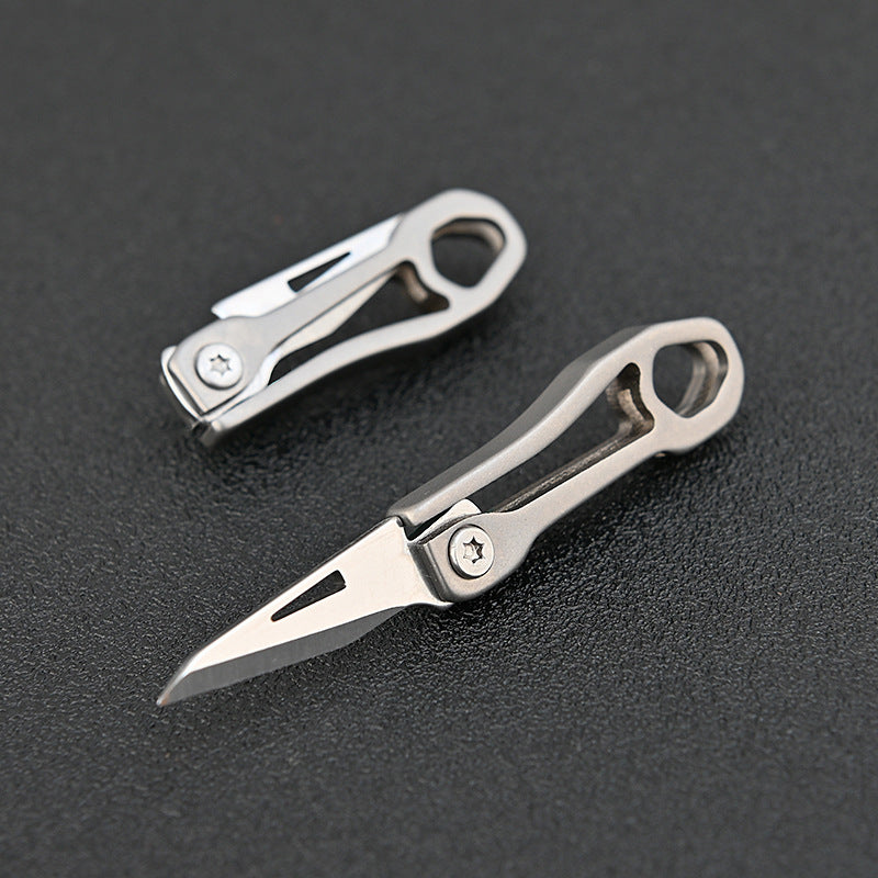 MASALONG MA-TY-030 Liga de titânio mini faca afiada portátil EDC chaveiro pingente desempacotamento e desembalagem entrega expressa faca portátil faca dobrável