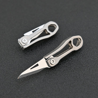 MASALONG MA-TY-030 Liga de titânio mini faca afiada portátil EDC chaveiro pingente desempacotamento e desembalagem entrega expressa faca portátil faca dobrável