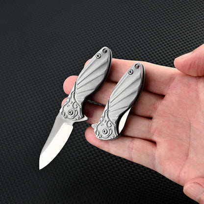 MASALONG MA-TY-061 D2 Steel Mini Folding Knife, Sharp Stainless Steel Fruit Knife, Outdoor Self Defense, Portable, Dismantling, Express Delivery Knife, Portable Keychain