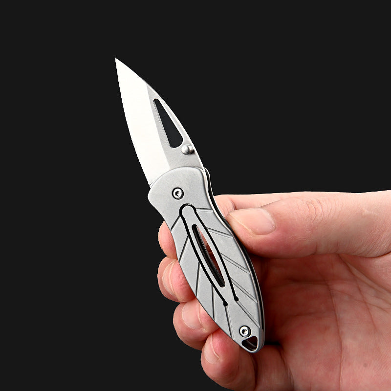 MASALONG MA-TY-050 D2 Cuchillo plegable pequeño de acero, llavero portátil, caja abierta, cuchillo afilado para frutas, cuchillo portátil para exteriores, autodefensa