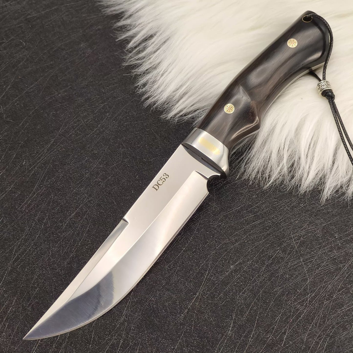 MASALONG DC53 Fixed Blade Outdoor Utility Knife - Camping & Bushcraft Tool
