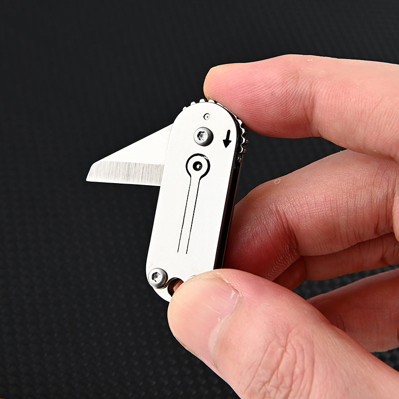 MASALONG MA-TY-021 Pequeño y lindo cuchillo mini de acero inoxidable Cuchillo de bolsillo portátil Cuchillo de bolsillo Llavero Colgante Caja abierta Cuchillo exprés
