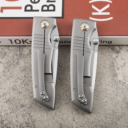 MASALONG VG10 Titanium Folding Knife - Outdoor EDC Utility Tool