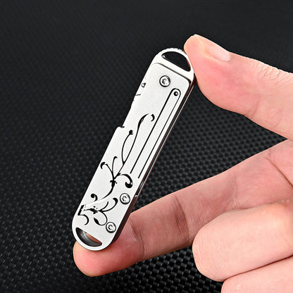 MASALONG MA-TY-025 Faca de arte de aço inoxidável estilo chinês para orquídea, faca de papel afiada para corte, chaveiro portátil, desempacotamento e desembalagem, faca de entrega expressa