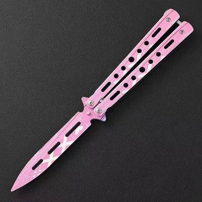MASALONG Stainless Steel Butterfly Trainer - Smooth EDC Practice Tool MA-TJD-Balis-6