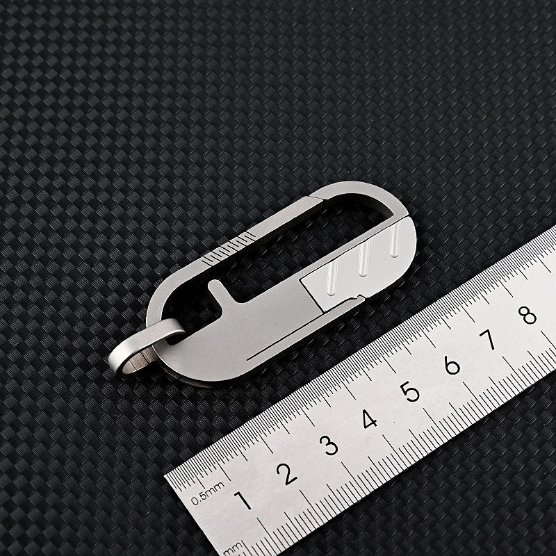 MASALONG MA-TY-055 Cuchillo llavero de aleación de titanio, desempaquetado y desembalaje, cuchillo de entrega exprés, llavero de automóvil para colgar en la cintura para hombres, cuchillo de inserción y extracción invisible