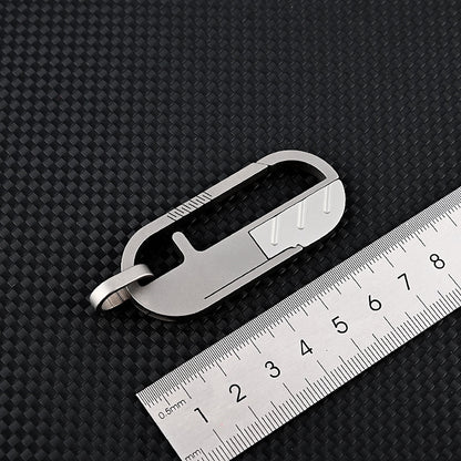 MASALONG MA-TY-055 Cuchillo llavero de aleación de titanio, desempaquetado y desembalaje, cuchillo de entrega exprés, llavero de automóvil para colgar en la cintura para hombres, cuchillo de inserción y extracción invisible