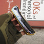MASALONG 9CR14 Steel EDC Folding Knife - Lightning Titanium Handle KNI-FD-043