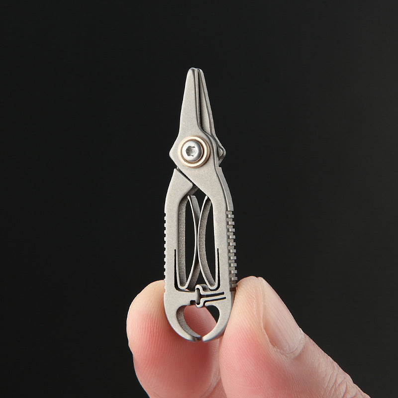 MASALONG MA-TY-022 Titanium alloy small scissors, mini nose hair scissors, round head, male and female universal nose hair trimmer, manual beard trimmer, eyebrow trimming