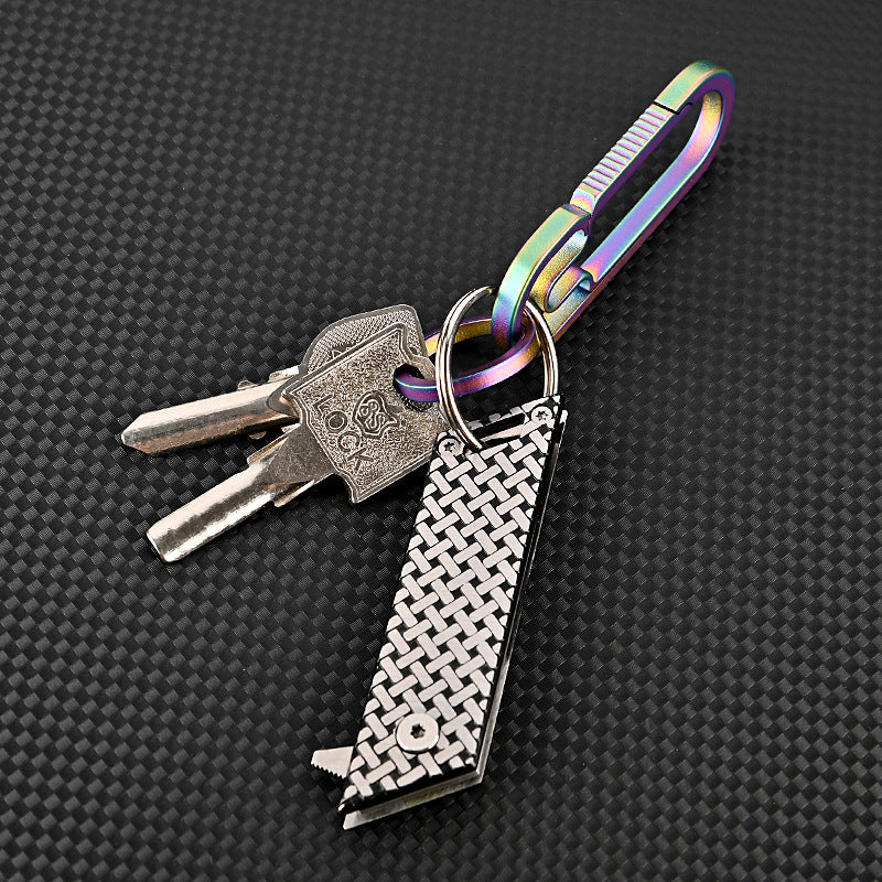 MASALONG MA-TY-047 High hardness D2 steel outdoor folding knife, quick opening self-defense knife, fruit knife, keychain, hanging accessory, disassembly, express delivery knife, sharp edge