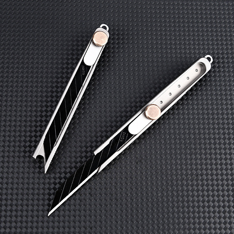 MASALONG MA-TY-065 Cuchillo de arte de aleación de titanio para desempaquetar y desempaquetar entrega urgente, cuchillo afilado para tallar, cuchillo para papel tapiz, suministros de oficina, cuchillo para cortar papel de metal