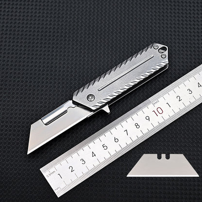 MASALONG MA-TY-032 Stainless steel heavy-duty art knife, quick opening paper knife, trapezoidal blade, replaceable unboxing knife, carpet wallpaper knife