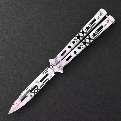 MASALONG Stainless Steel Butterfly Trainer - Smooth EDC Practice Tool MA-TJD-Balis-6