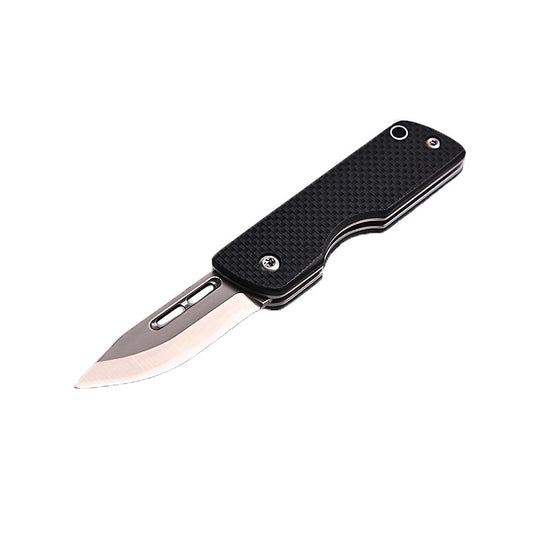 MASALONG MA-TY-057 Cuchillo plegable afilado de acero D2 de alta dureza, mango G10, cuchillo táctico para acampar al aire libre, cuchillo de fruta de autodefensa, cuchillo portátil desempaquetado