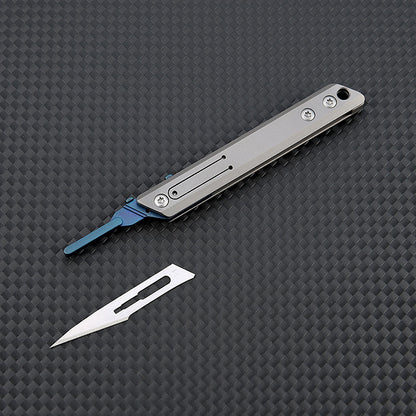 MASALONG MA-TY-013 Titanium alloy mini knife, art cutting blade, sharp paper cutting knife, portable keychain pendant, portable unboxing and unpacking courier knife