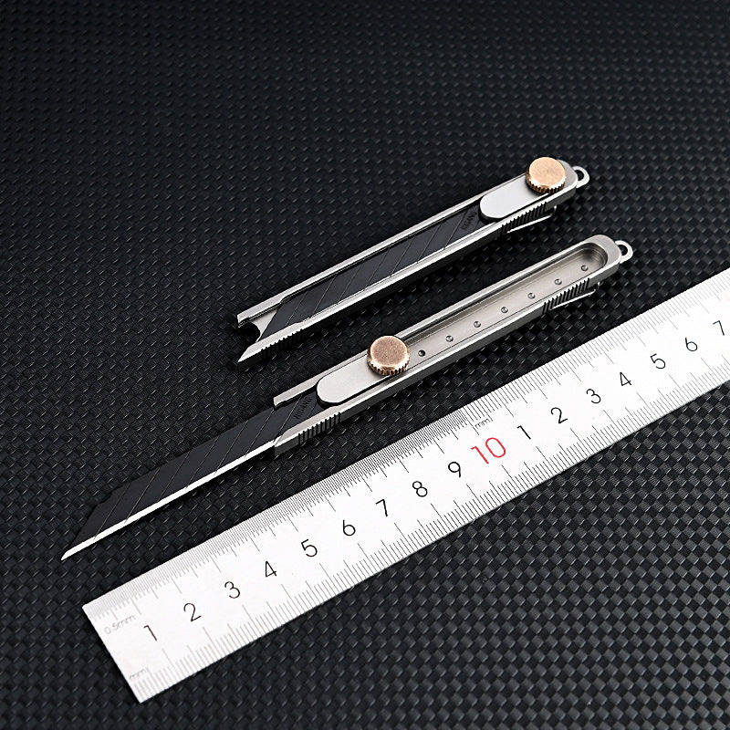 MASALONG MA-TY-065 Cuchillo de arte de aleación de titanio para desempaquetar y desempaquetar entrega urgente, cuchillo afilado para tallar, cuchillo para papel tapiz, suministros de oficina, cuchillo para cortar papel de metal