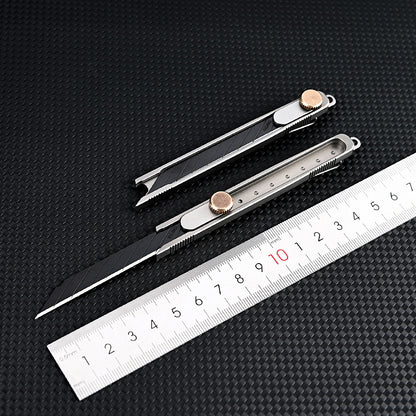 MASALONG MA-TY-065 Cuchillo de arte de aleación de titanio para desempaquetar y desempaquetar entrega urgente, cuchillo afilado para tallar, cuchillo para papel tapiz, suministros de oficina, cuchillo para cortar papel de metal