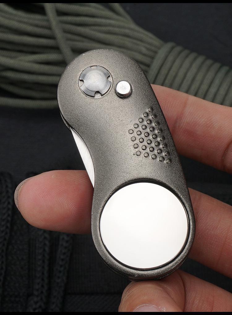 MASALONG Folding Golf Divot Tool - Spring-Assisted Lawn Repair Fork