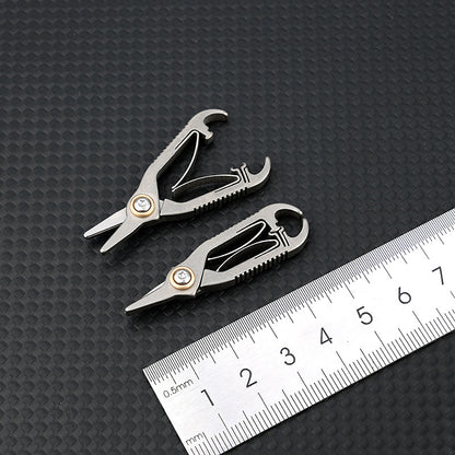 MASALONG MA-TY-022 Titanium alloy small scissors, mini nose hair scissors, round head, male and female universal nose hair trimmer, manual beard trimmer, eyebrow trimming